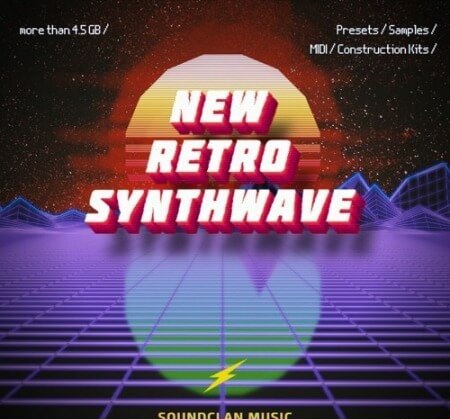 Soundclan Music New Retro Synthwave WAV MiDi Synth Presets